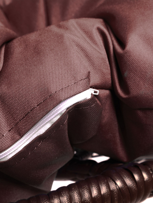 Кресла, Подвесное кресло ДЛЯ ДВОИХ ЛЮКС с ротангом коричневое