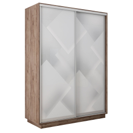 Шкаф-купе Экспресс 2-х дверный Фотопечать Квадрат Стекла 160х45х240