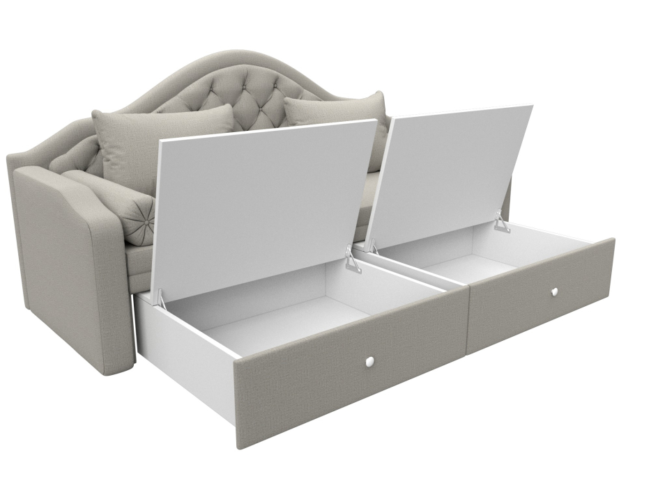 Диваны с ящиком для белья, Диван детский прямой Сойер, рогожка Амур