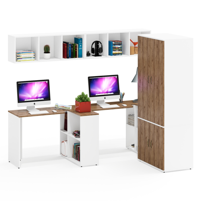 Домашние кабинеты, Мебель для работы и хранения вещей для двоих Лидер-8 № 48