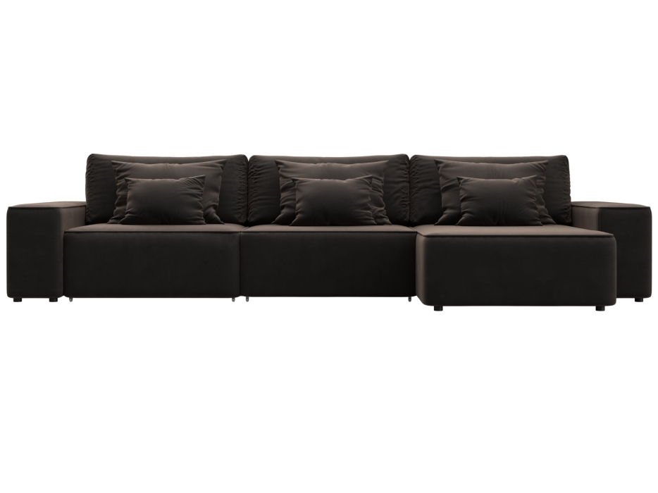 Диваны угловые в гостиную, Диван угловой Лига-074 угол универсальный, велюр SEVEN