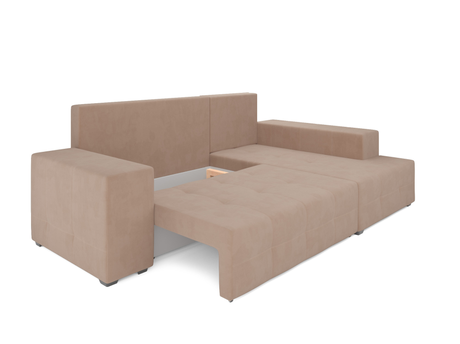 Диваны угловые в гостиную, Диван угловой Монреаль Правый угол (Велюр)