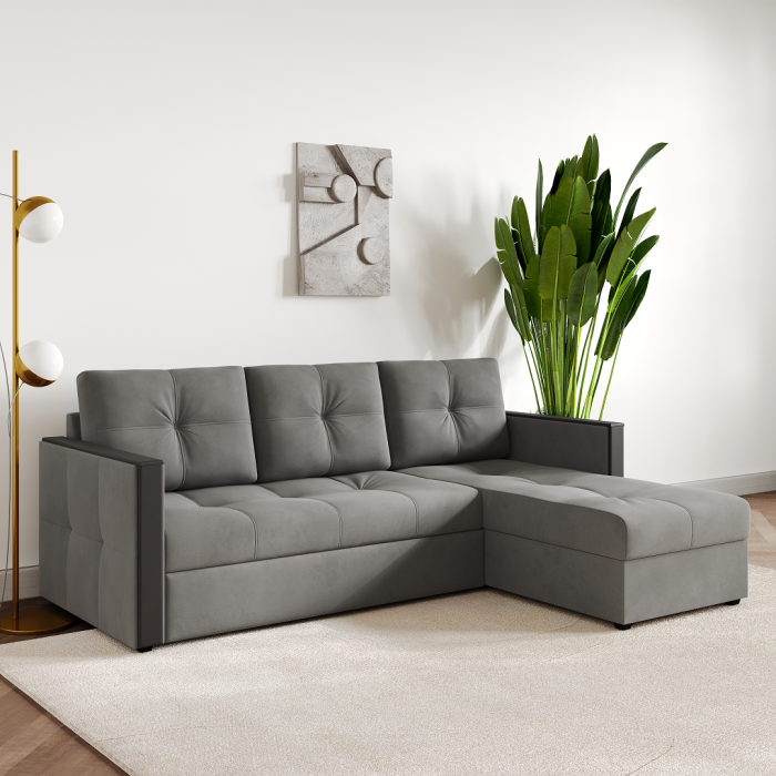 Диваны угловые в гостиную, Угловой диван, раскладной Валенсия