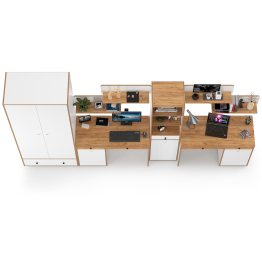 Набор мебели для молодёжной комнаты для двоих детей Вуди № 31