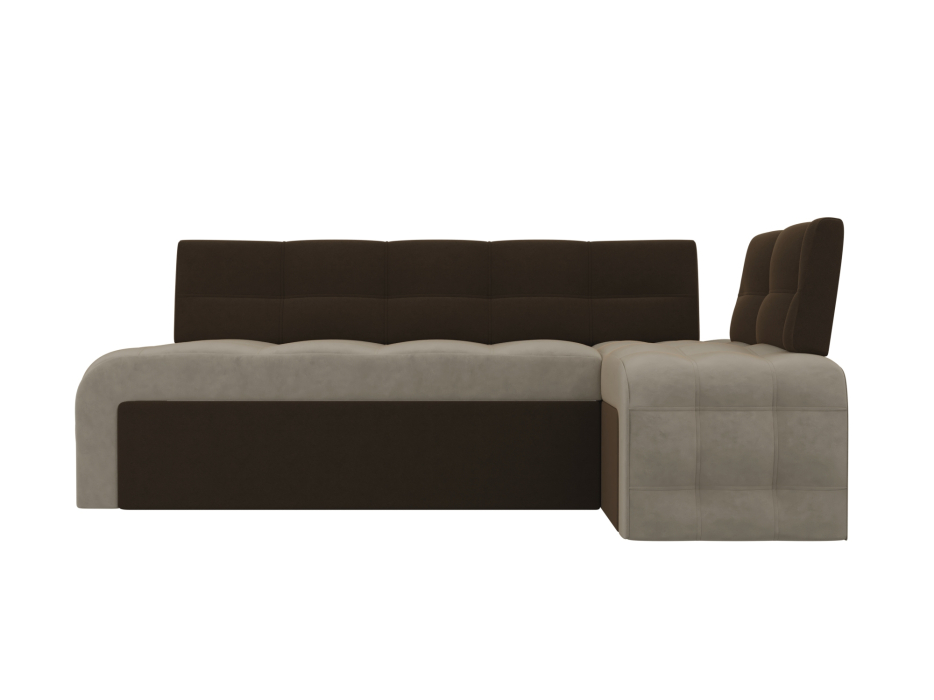 Диваны угловые кухонные, Кухонный угловой диван Люксор правый угол, микровельвет