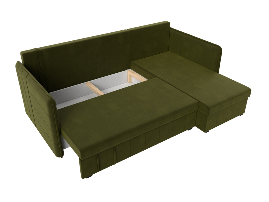 Диваны угловые в гостиную, Диван угловой Слим универсальный угол, микровельвет