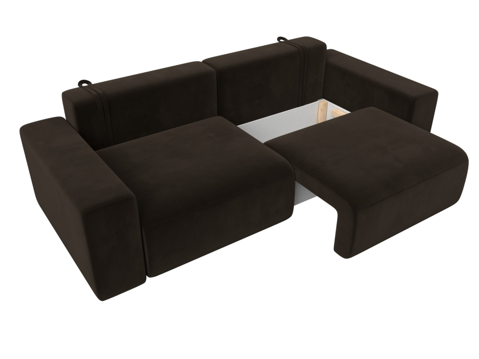 Диваны еврокнижки, Диван прямой Лига-036 Классик, микровельвет