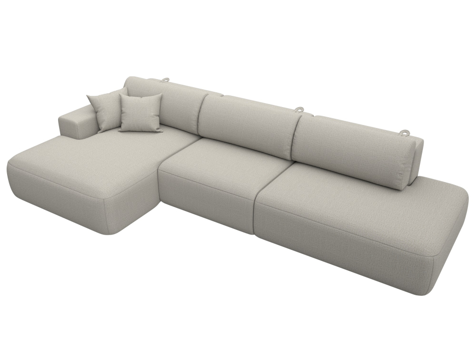 Диваны угловые в гостиную, Диван угловой Лига-036 НПБ Модерн Лонг левый угол, рогожка Амур