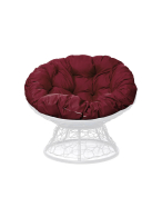 Кресла, Кресло ПАПАСАН с ротангом белое