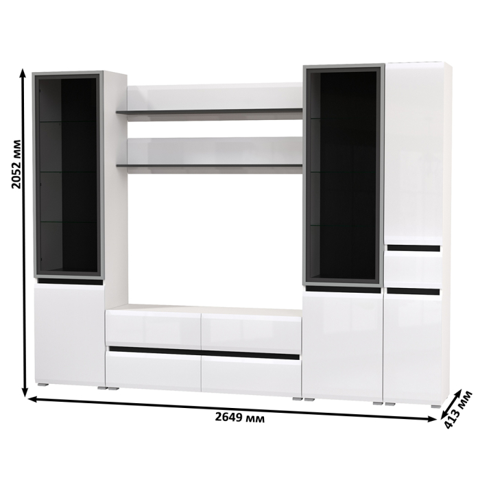 Стенки для гостиной, Сидней Комплектация № 62