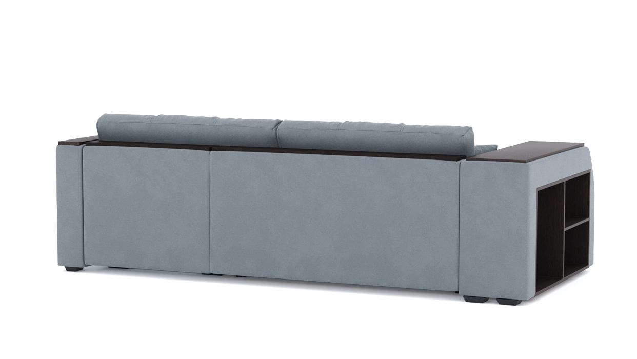 Диваны угловые в гостиную, Диван-кровать угловой Брюссель дельфин, велюр