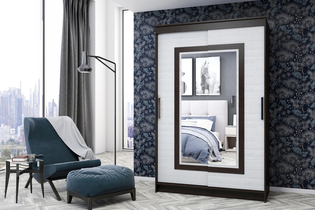 Шкафы-купе 2-х дверные, Шкаф-купе Элегант 5 ЛДСП 200х126х59