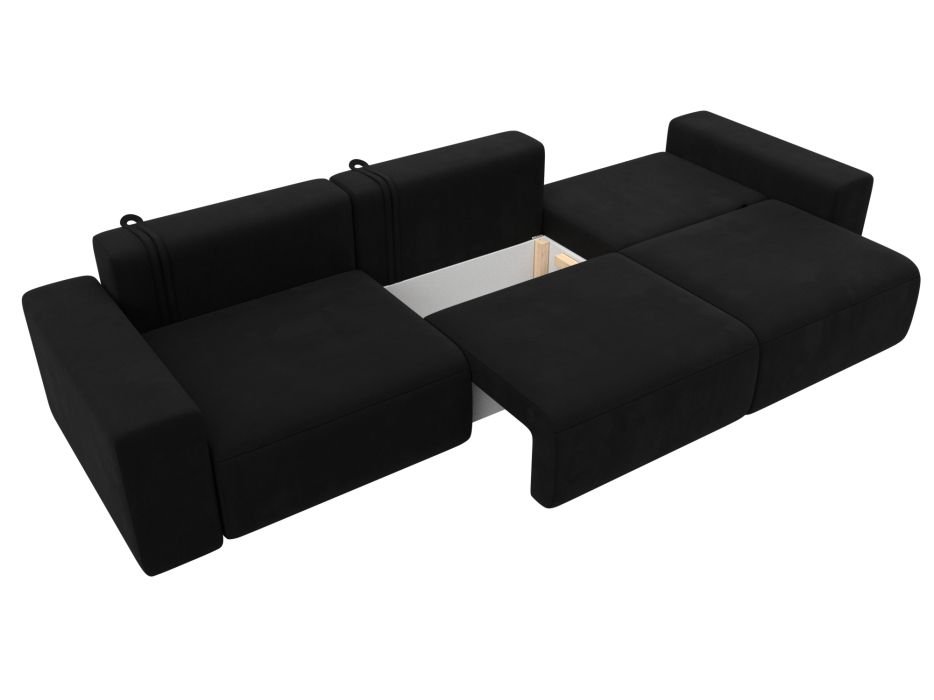 Диваны еврокнижки, Диван прямой Лига-036 Классик Лонг, микровельвет