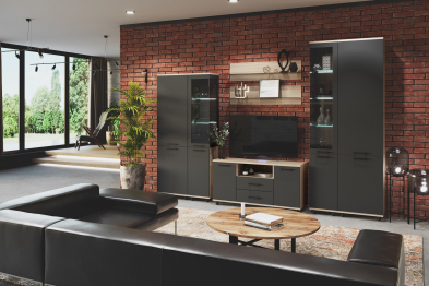 Модульная гостиная Грейс композиция 3 Ясень Асахи