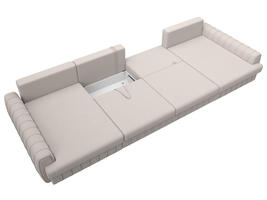 Диваны угловые в гостиную, Диван П-образный Лига-057 НПБ Лонг, замша JOLY