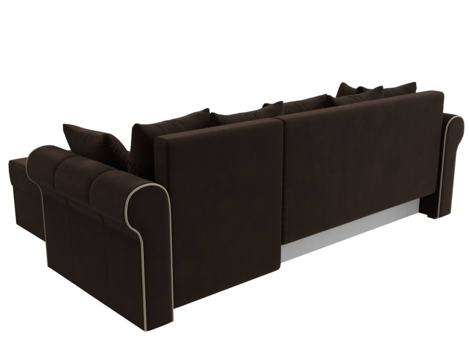 Диваны угловые в гостиную, Угловой диван-кровать Рейн, еврокнижка, микровельвет, правый