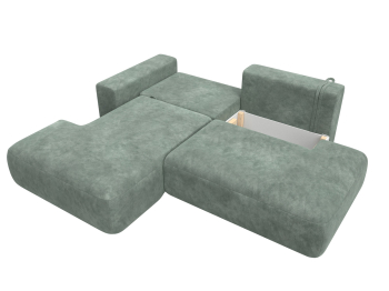 Диван угловой Лига-036 НПБ Модерн левый угол, велюр BRUT