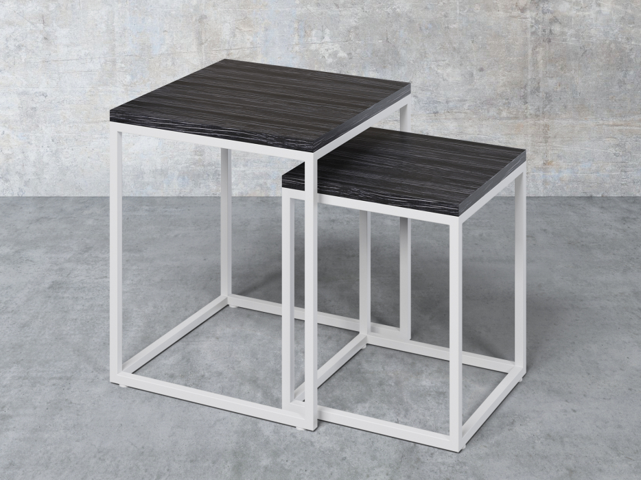 Журнальные столики, Набор журнальных столиков Айсберг Лофт Белый