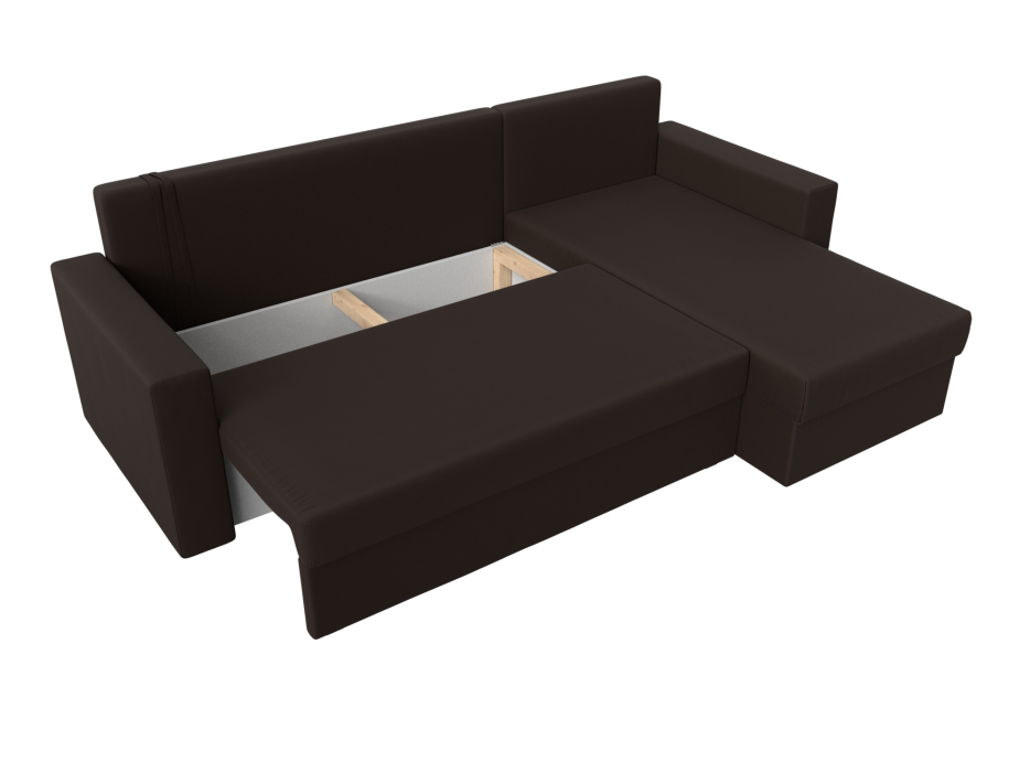 Диваны угловые в гостиную, Угловой диван Траумберг Лайт правый угол, экокожа