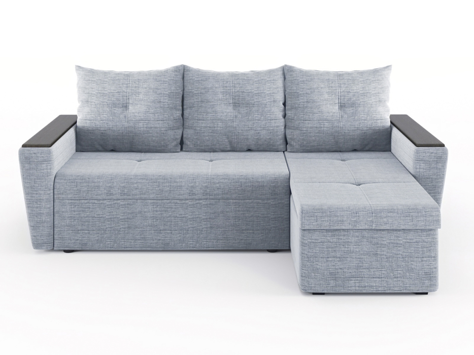 Диваны угловые в гостиную, Диван-кровать угловой Дубай Майами еврокнижка трехсекционная, рогожка Люкс