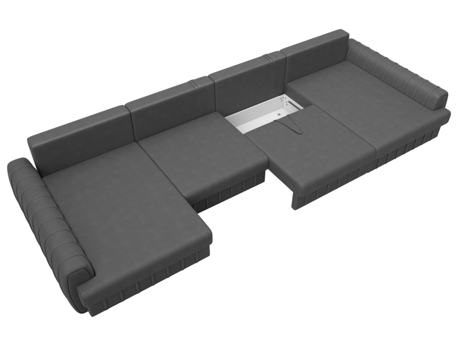 Диваны угловые в гостиную, Диван П-образный Лига-057 НПБ Лонг, замша JOLY