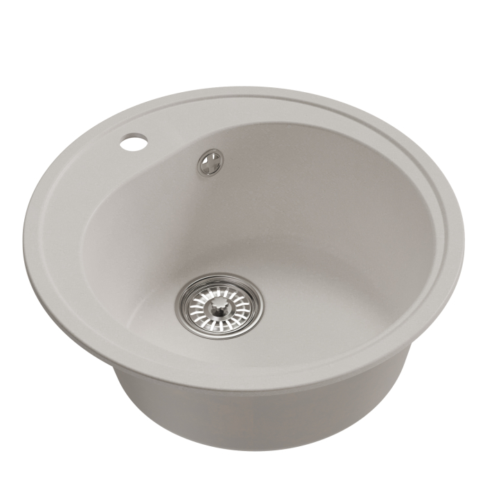 Кухонные мойки, Мойкa ML-GM11 круглая, 500мм (глуб. чаши 180) NEW*
