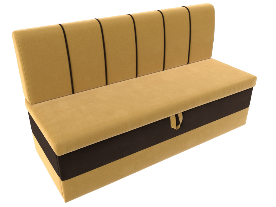 Диваны кровати со спальным местом, Прямой диван Энигма, микровельвет, коричневый