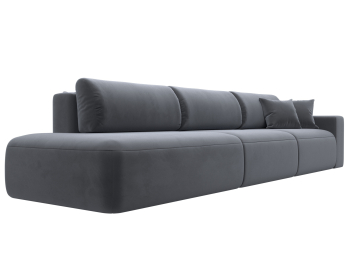 Диван прямой Лига-036 Модерн Лонг подлокотник справа, велюр
