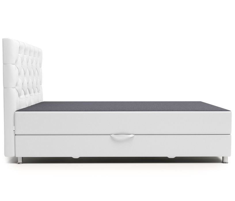 Мягкая кровать, Кровать тахта Шармэль 90 с подъемным механизмом, рогожка / экокожа