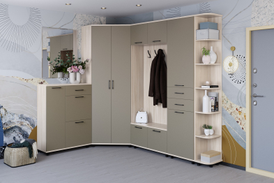 Модульная прихожая Грейс композиция 1  Ясень Асахи