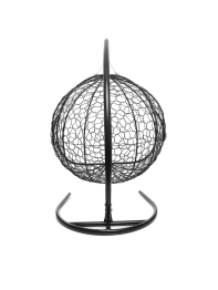 Подвесное кресло ДЛЯ ДВОИХ с ротангом чёрное