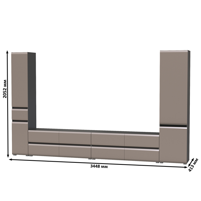 Стенки для гостиной, Мебель в гостиную модульная Сидней № 134