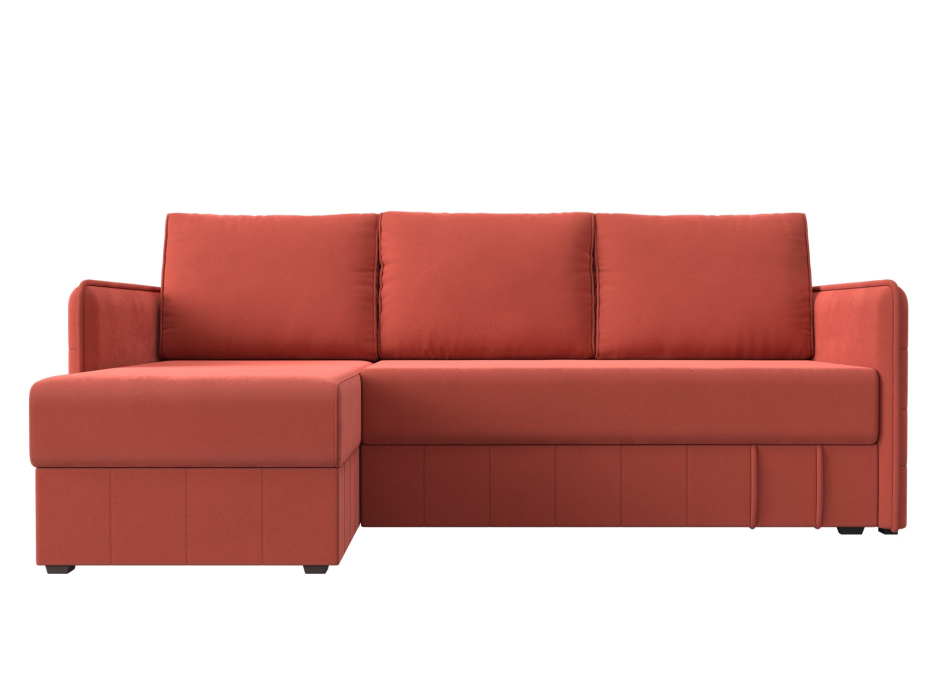 Диваны угловые в гостиную, Угловой диван Слим левый угол, микровельвет