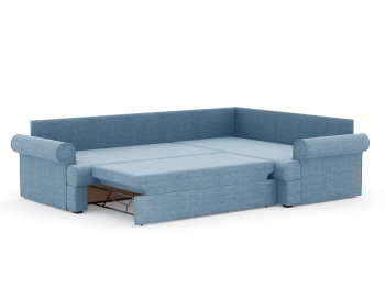 Диван-кровать угловой Мирта дельфин, рогожка Люкс