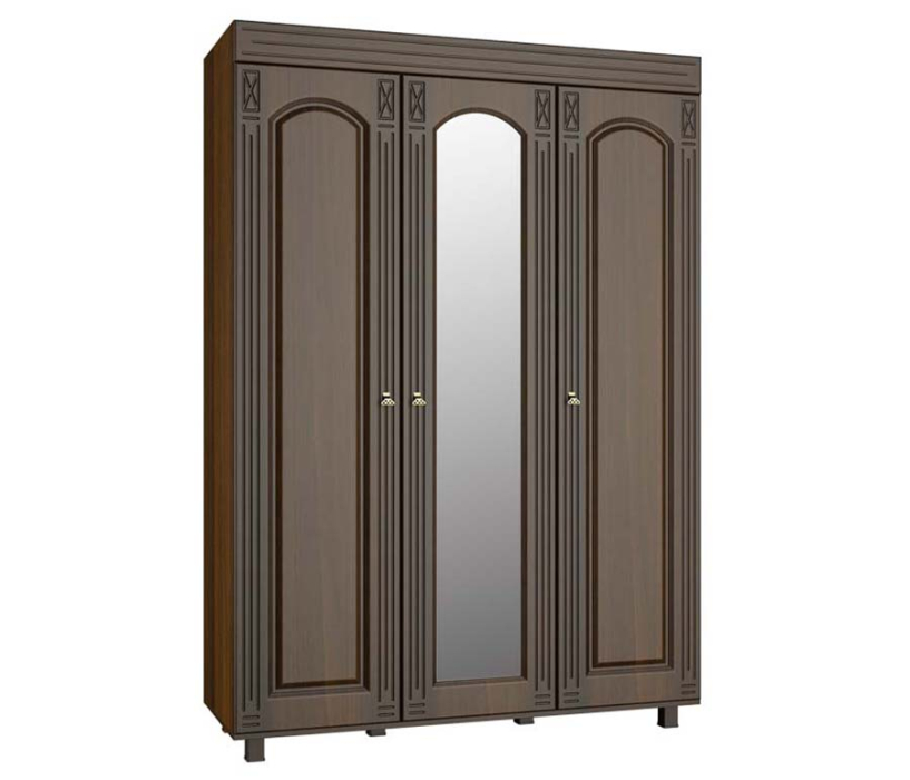 Шкафы распашные, Элизабет шкаф платяной трехстворчатый с зеркалом ЭМ-18