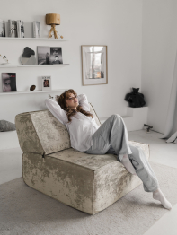 Бескаркасное кресло Клайд,плюше