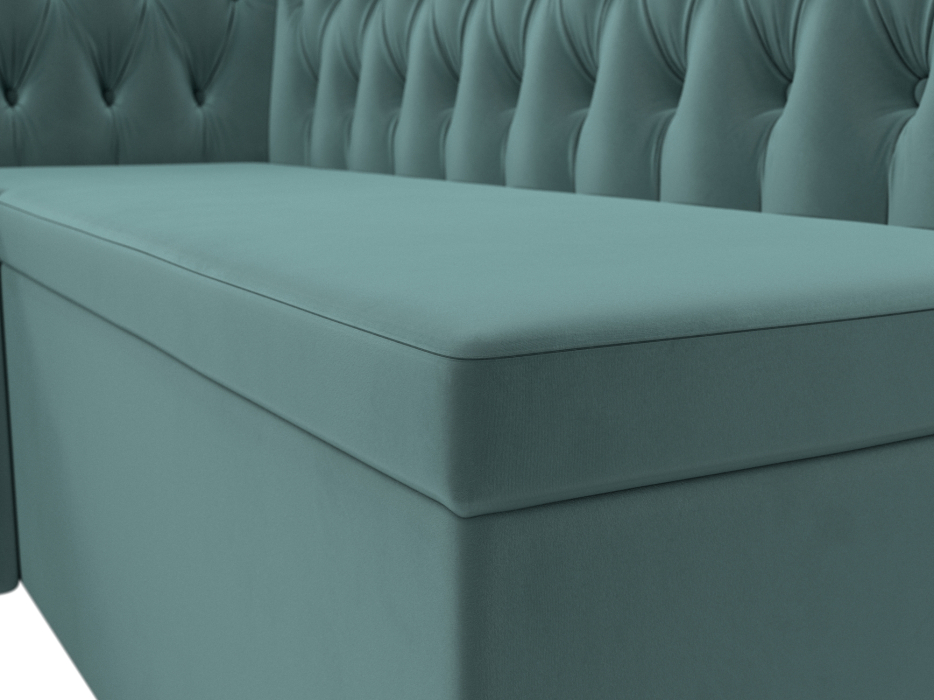 Диваны угловые кухонные, Кухонный угловой диван Мирта левый угол, велюр