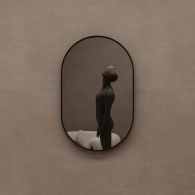 Зеркала в спальню, Дизайнерское настенное зеркало GENGLASS Nolvis S в металлической раме