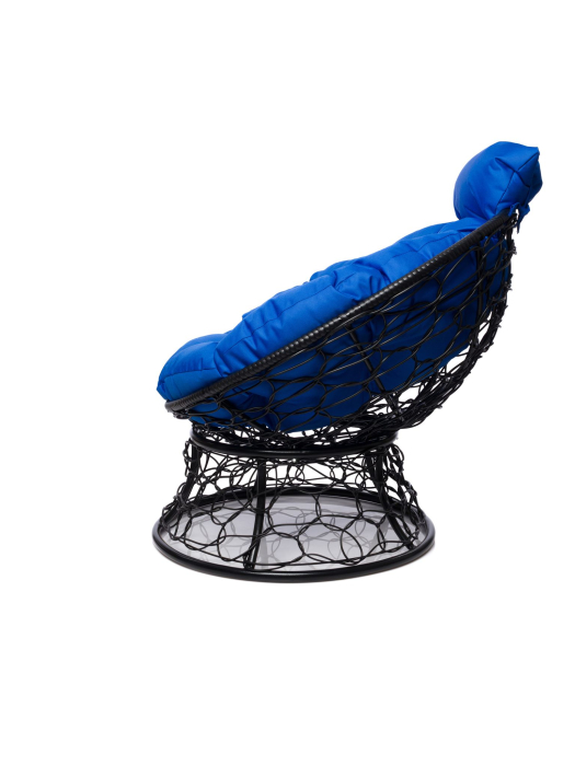 Кресла, Кресло ПАПАСАН мини с ротангом чёрное