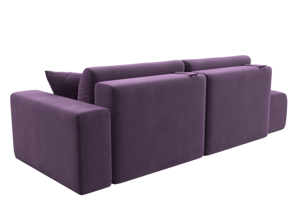 Диваны еврокнижки, Диван прямой Лига-036 Модерн подлокотник справа, микровельвет