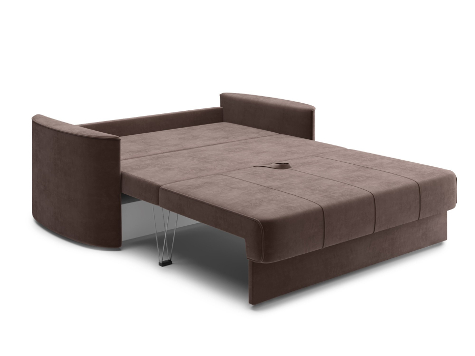 Диваны еврокнижки, Диван прямой Амми двухместный, Трехсекционная еврокнижка, велюр