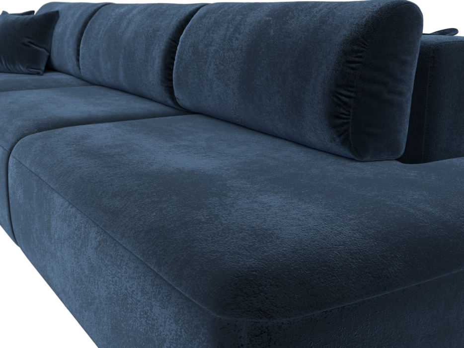 Диваны угловые в гостиную, Диван угловой Лига-036 НПБ Модерн Лонг левый угол, велюр TOWER