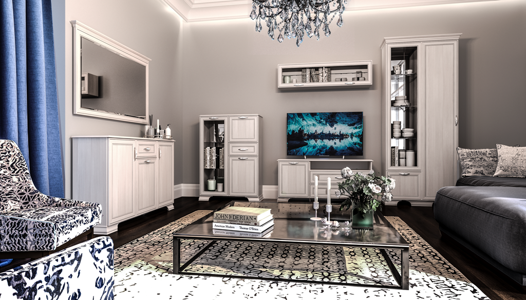 Стенки для гостиной, Гостиная модульная Венеция. Комплект 2