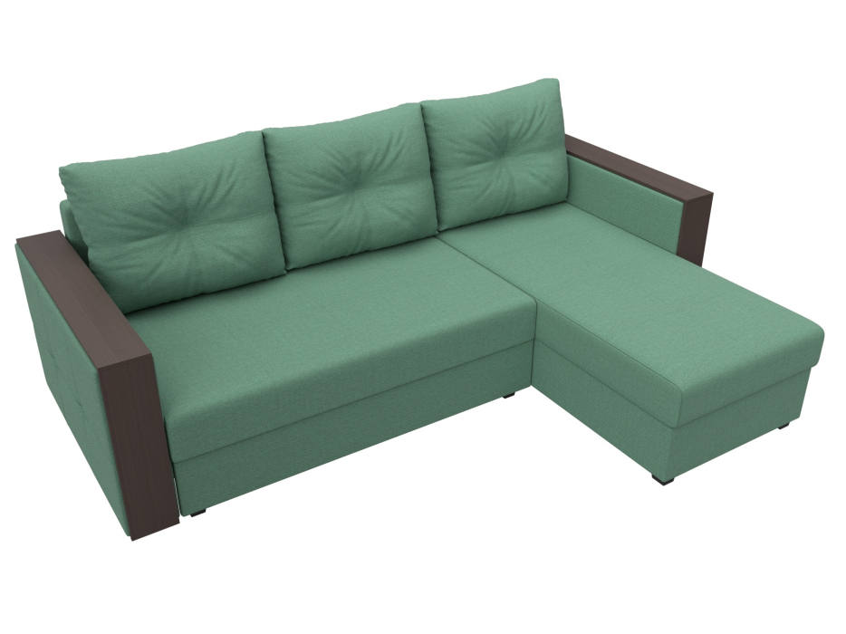 Диваны угловые в гостиную, Диван угловой Валенсия Лайт правый угол, рогожка Амур