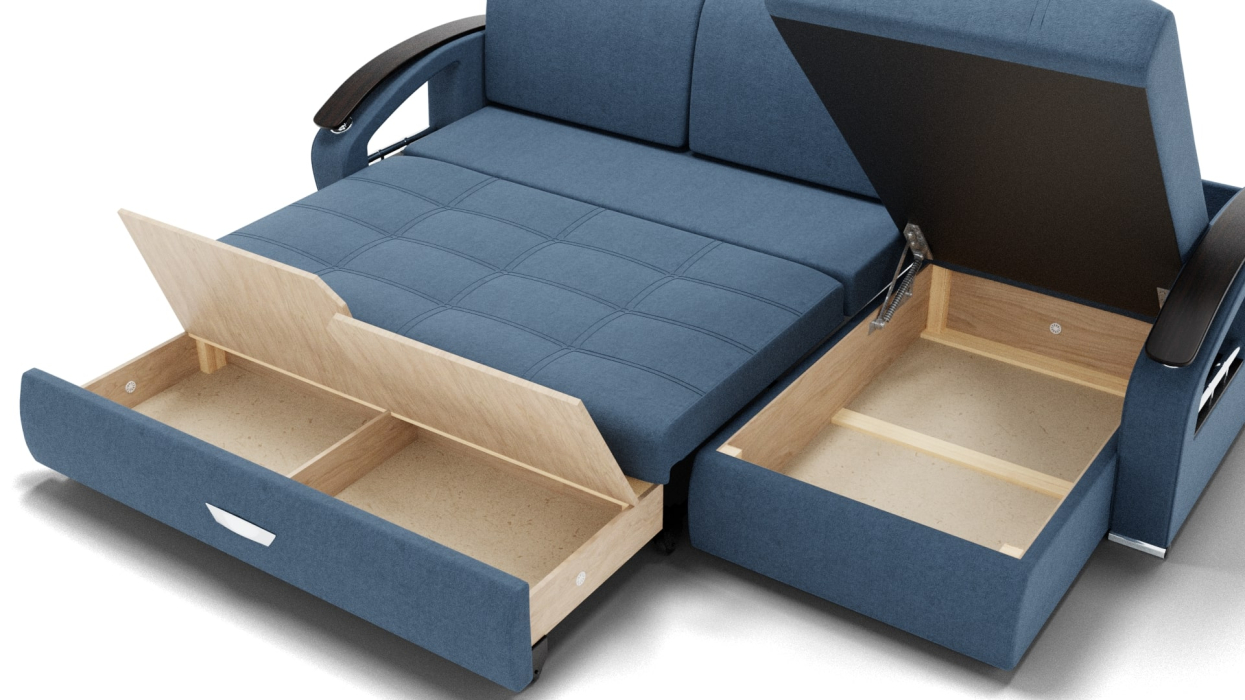 Диваны угловые в гостиную, Угловой диван Дубай-1 с оттоманкой ППУ, велюр