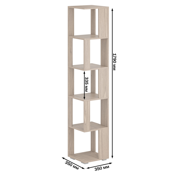 Стеллажи, Комплект их 3-х открытых стеллажей.