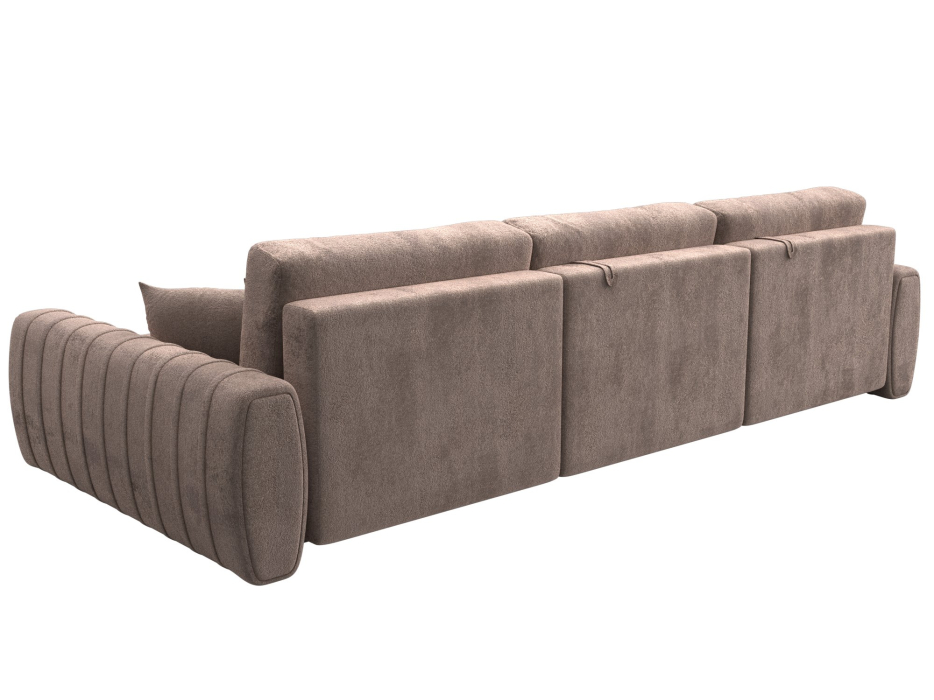 Диваны угловые в гостиную, Диван угловой Лига-057 НПБ Лонг угол правый, велюр TOWER