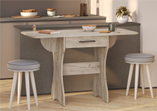 Обеденные столы, Стол обеденный раскладной с ящиком 6-02.120