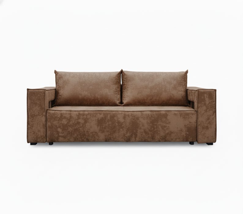 Дизайнерские диваны для гостиной, Диван-кровать еврокнижка Лофт Люкс  с подсветкой , 140,плюш