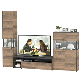 Мебель для гостиной в стиле лофт с подсветкой Трувор № 26